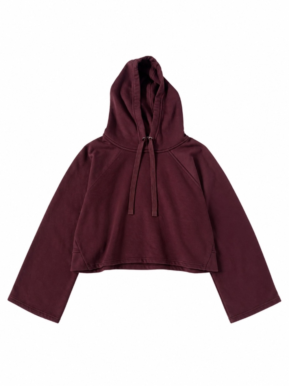 Athleta Steady State Crop Hoodie Antique Burgundy M